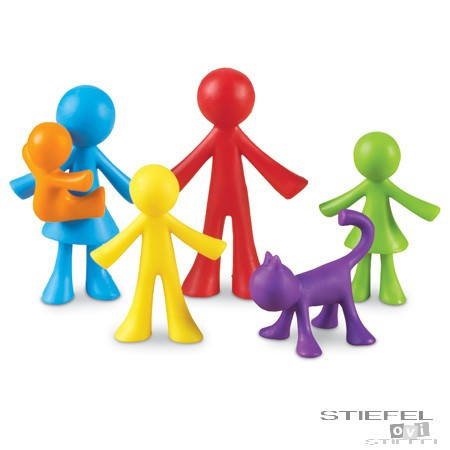 Figurile umane colorate - familie (72 buc)