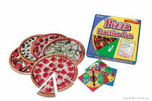 Pizza puzzle din fracții - joc de masă matematic