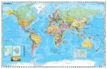 Harta de perete Statele Lumii cu steaguri 140x100 cm 